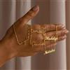 SUNIBI Collana con nome personalizzato in acciaio inossidabile per donna Catena con onde d'acqua in oro Collana con caratteri personalizzati Regalo di gioielli per la fidanzata calda
