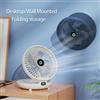 Ventilatore regolabile a tre velocità Ricarica USB Dormitorio domestico Grande vento Desktop Mini ventilatore elettrico portatile Pieghevole Comodo spazio di archiviazione
