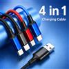amzvvn Cavo multi caricabatterie 4 in 1 per iPhone 15 14 13Pro Max Mini Cavo di ricarica rapido Micro USB tipo C 3 in 1 per Android iPhone Huawei