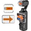 DROXUANK 4 pezzi 2 set pellicole in vetro 9H pellicola temperata per magazzino senza polvere per DJI Pocket 3 protezione schermo per Osmo Pocket 3 accessorio fotocamera