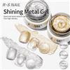 RS NAIL 8g Gel per pittura scintillante No Wipe Gel platino Glitter Metallico dorato argentato Liner Gel French Drawing Liner Nail art fai da te