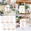 NONE 20 pezzi porta numeri da tavolo porta segnaposto in metallo supporto per clip per foto supporto per nome da tavolo per matrimonio supporto per cartello festa di laurea Home Office