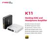 FiiO K11 DAC e amplificatore per cuffie per audio/PC domestico, 6,35 mm e 4,4 mm bilanciato, RCA, coassiale, ottico, 1400 mW, DSD256