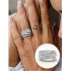 NONE Anello in zircone avvolgente classico vintage in argento sterling 925 per le donne Abiti quotidiani Festa Moda di lusso Gioielleria raffinata di alta qualità