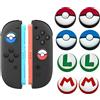 TAKARA TOMY Manopole per joystick per cartoni animati Mario Poke Ball per Nintend Switch 2 JoyCon Controller Thumb Sticks Cap Joystick Cap Cover protettiva