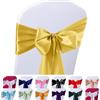 NONE 10 pezzi di fasce per sedie in raso eleganti nastri per sedie di qualità premium fiocchi sedie sedie con schienale decorazione per banchetti nuziali