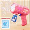 NONE Macchina per bolle a razzo con pistola a bolle completamente automatica, soffiatore automatico con giocattolo liquido a bolle per regali di bolle all'aperto da spiaggia per bambini