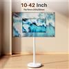 NONE Supporto TV mobile regolabile-360 ° Supporto da pavimento girevole per schermi OLED/LED da 10-42", interruttore ritratto/paesaggio, 88 libbre VESA 200x200 mm