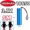 roza cinnie SM Plug 18650 Batteria ricaricabile agli ioni di litio 3.7V 3000mAh con PCB per Q85 Q70 RC Elicottero Aereo Auto Nave Pistola Giocattolo Ecc