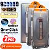 MLHJ 2 pezzi in vetro temperato ultra trasparente per Samsung Galaxy S25 S24 S23 Ultra S22 S21 Plus S24 S23 FE S25 Edge protezione schermo senza polvere