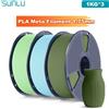 SUNLU 3KG PLA Meta Filamento per stampante 3D Bobina da 1,75 mm 1000 g (2,2 libbre) Filamento prelavato senza nodi Adatto alla maggior parte delle stampanti FDM