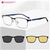 KANSEPT Occhiali da lettura magnetici con clip con lenti in vetro per leggere Occhiali da sole da uomo Lenti da donna Occhiali da vista da uomo Lunette