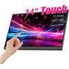 LANLIPU Monitor Portatile Touch da 14 Pollici Ultra-sottile 1200P IPS USB-C HDMI, Secondo Schermo Esterno per Laptop, PC, Cellulare, Switch, PS4/5, Xbox
