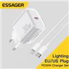Essager Mini 30W Tipo C Set di caricabatterie per iPhone 16 15 Xiaomi PD 20W Cavo Lightning Caricabatterie da viaggio per iPhone 14 13 12 iPad Pro