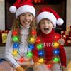 NONE Collana colorata con illuminazione a LED, 9 lampadine, luci a bolle lampeggianti, puntello fotografico portatile per le vacanze, Natale e feste di Halloween