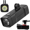 NONE Faro per bici super luminoso Luce per manubrio per bici ricaricabile tramite USB Luce per bici impermeabile ad alta luminosità 3 marce per la guida notturna