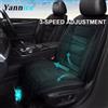 NONE Cuscino del sedile dell'aria fresca estiva universale per auto 12V/24V Coprisedile per auto traspirante con ricarica USB con ventola Regolazione multicolore a 3 velocità