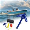 NONE Kit di ancoraggio per kayak Ancoraggio per barca pieghevole in alluminio con corda da 5 m e kit di ancoraggio pieghevole per boa Ancoraggio per barca piccola pieghevole per barca veloce