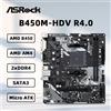 XINRENCHONG ASROCK B450M-HDV R4.0 Supporto scheda madre 5800X3D 5700X 5600X 5600G 1700X 2700X CPU 2xDDR4 M.2 HDMI mATX AMD AM4 Scheda madre