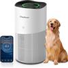 Chuboor Purificatore d'aria per animali domestici e case grandi 120m², 402m³/h, elevato CADR, rimuove il 99% di peli di animali, odori di urina, fumo, PM2.5, circolazione rapida 236ft³/min, silenzioso 23dB,