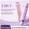 minhuang Rasoio elettrico 2in1 per donna Depilazione indolore Ricaricabile Trimmer corpo Ascelle Baffi Epilatore Rasoio