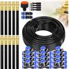 NONE Sistema di raffreddamento a nebulizzazione per patio per piante da giardino, irrigazione a nebulizzazione, fai da te, flessione libera, kit spruzzatore universale, 5M-30M