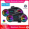 Casco da Moto Y13 Pro con Auricolare Bluetooth Intercom, Distanza 500M, Chip V6.0, Radio FM Stereo, Condivisione Musica