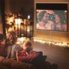HOMCOM Telo Proiettore da 80 Pollici 4K HD Formato 16:9, Altezza Regolabile Manuale, Schermo Proiettore, Grandangolo di 160 Gradi, Telo Videoproiettore per Casa, Home, Cinema, Ufficio, Esterno, Bianco