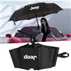 JEEP Ombrello Parasole Pieghevole a 12 Stecche per Auto, Accessorio per Jeep Wrangler Renegade Compass Gladiator Cherokee JL Patriot
