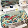 Potdemiel Tappetino per mouse Gaming Anime P-Pokemons Gyarados Tappetino per mouse in gomma antiscivolo di grandi dimensioni Gamer XXL 900x400mm Tappetino per mouse da scrivania per tastiera PC