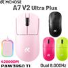 MCHOSE Mouse da gioco MCHOSE A7V2 Ultra Plus eSports 3950TI Trimode 42000DPI Leggero Doppio 8k con rivestimento in vetro Super Glide importato