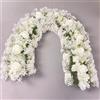 NONE Arco Nuziale 206Cm/81.1In con Fiori Artificiali, Composizione di Rose Bianche, Sfondo per Decorazione di Matrimoni all'Aperto