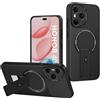 NONE Custodia di Lusso Magnetica in Carbonio con Supporto per Honor 400 Pro Smart Magic 7 6 5 Lite X9C X9D X9B X6C X5C, Cover Posteriore per Telefono con Ricarica Wireless