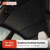 YZ Per Tesla 2025-2026 Model 3 Y Juniper Highland Graphene Black Sky Screen Parasole a Nido d'Ape per Tetto Panoramico Pannello Parasole Magnetico