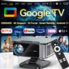 HORLAT Proiettore Android 4K UHD 45000 Lumen con Focus Laser TOF, WiFi 6, Full HD 1080P, per Home Theater e Visione Diurna