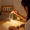 NONE Lampada da lettura portatile a LED Runto con clip, alimentata a batteria, 3 colori, protezione per gli occhi, dimmerabile a regolazione continua, mini lampada da scrivania