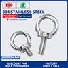 NONE Bullone di Sollevamento con Occhiello in Acciaio Inox 304 M3 M4 M5 M6 M8 M10 M12 M14 M16 M18 | Gancio a Occhio Forgiato DIN580 per Sollevamento e Attrezzature