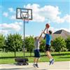 SPORTNOW Canestro Basket Esterno Regolabile in Altezza 135-305 cm, Canestro da Basket con Ruote, Base Riempibile, Sacco di Peso, Tabellone Infrangibile, Portatile per Interno Adulti Adolescenti, Nero