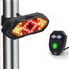 NONE Luce Posteriore per Bicicletta con Telecomando Wireless, Luce per Mountain Bike, Ricarica USB, Luce Posteriore per Bici da Strada, Attrezzatura per la Guida Notturna, Luce Posteriore con Indicatore di
