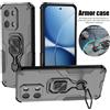 NONE Custodia per telefono con protezione obiettivo e cavalletto per Xiaomi Poco X8 Pro Max, cover con anello di supporto e staffa magnetica, guscio protettivo