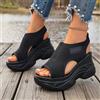 NONE Sandali Estivi Eleganti e Sexy con Zeppa e Suola Spessa, Nuovi Modelli alla Moda, Comodi e Best Seller, Scarpe da Spiaggia per Donna in Taglie Grandi