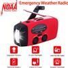 WDSZKMYF Radio AM/FM da 2000mAh con Torcia LED, Radio Portatile per Campeggio, Ricaricabile con Manovella Solare, Luci di Emergenza SOS