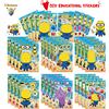 MINIONS Nuovi adesivi puzzle divertenti dei Minions, adesivi fai-da-te a forma di cartone animato, adesivi decorativi per quaderni e diari in stile INS per studenti.