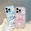 Sanrio Custodia a catena 3D con personaggi Cinnamoroll e Melody per Samsung Galaxy S26 Ultra S25 S24 S23 S22 S21 Ultra Plus FE A57 A56 A17 A54 5G