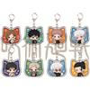 NONE Portachiavi in Acrilico Jujutsu Kaisen con Orecchie da Gatto, 6cm, Merchandising Anime da Collezione, Ciondolo per Borsa, Regalo per Fan