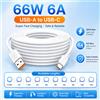 NONE Cavo USB Type C extra lungo per ricarica rapida, compatibile con Samsung S23 S22 S21, Honor, Redmi, Acoustic, OPPO, VIVO, caricabatterie per telefoni, cavo USB C