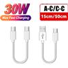 NONE Cavo USB Type-C a USB-C Corto a Gomito da 15CM/50CM per Ricarica Rapida iPhone 17/16, Xiaomi, Samsung, Huawei, Power Bank - Cavo Dati USB Type-C