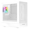 Noua Nexus PH200, Case Gaming MicroATX Compatto, Ventola PWM ARGB, Micro Tower con USB 3.0, Frontale Mesh e Laterale in Vetro Temperato, Bianco