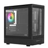 Noua Nexus PK100, Case Gaming MicroATX Compatto, Ventola PWM ARGB, Vetro Temperato a Doppia Finestra, Micro Tower con USB 3.0, Nero