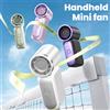 NONE Mini ventilatore portatile da esterno, ventilatore palmare ricaricabile tramite USB-C, adatto per dormitorio studentesco, casa, ufficio, scrivania estiva.